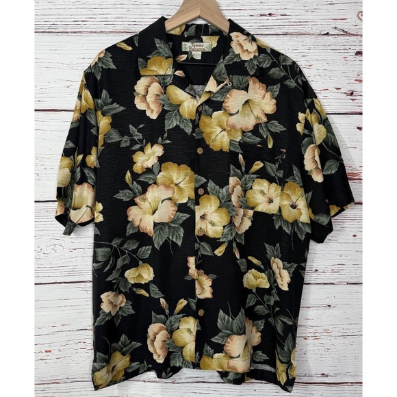 Tommy Bahama Other - VTG Tommy Bahama Mens Hawaiian 100% Silk Shirt Size M Floral Tropical Button